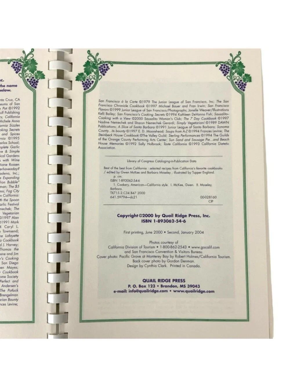 Best Of The Best From California Cookbook By Gwen McKee & Barbara Moseley 2000